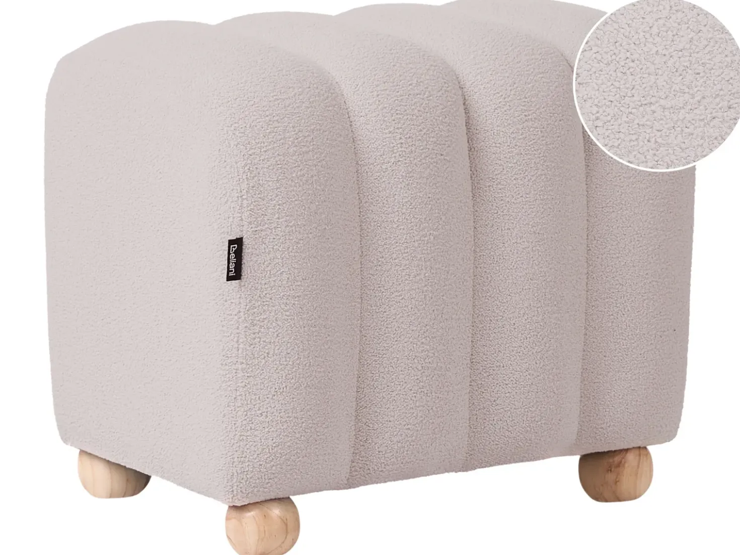 Pouf IDYLLWILD Bouclé Bianco sporco