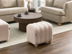 Pouf IDYLLWILD Bouclé Bianco sporco