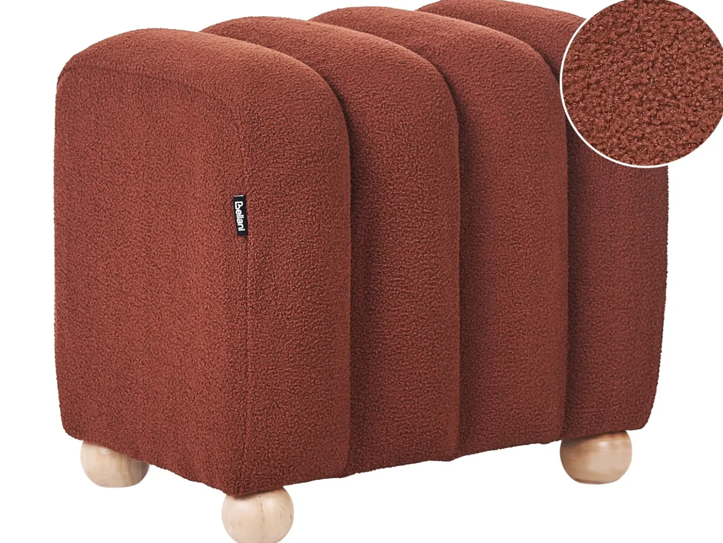 Pouf IDYLLWILD Bouclé Marrone dorato