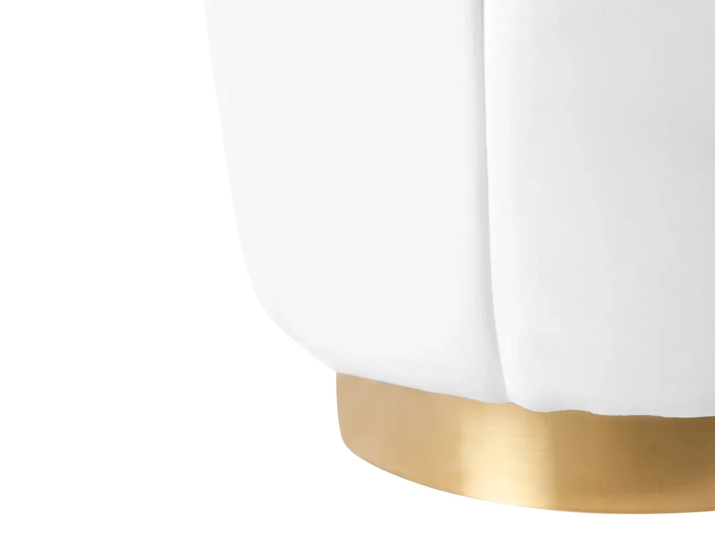 Pouf IRVING Velluto Bianco