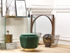 Pouf IRVING Velluto Verde scuro