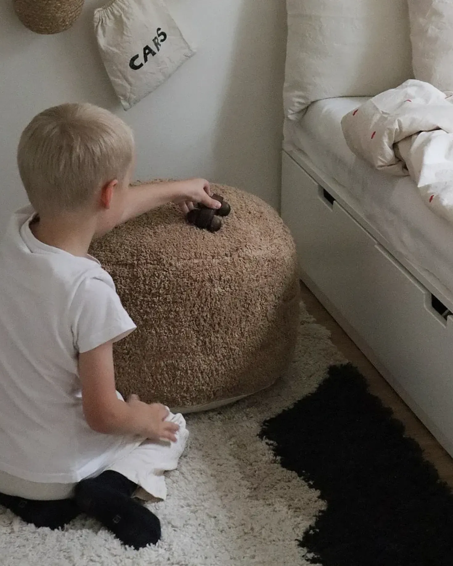 Pouf KANDHKOT Cotone Marrone