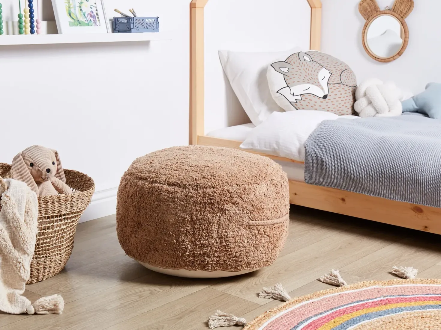 Pouf KANDHKOT Cotone Marrone