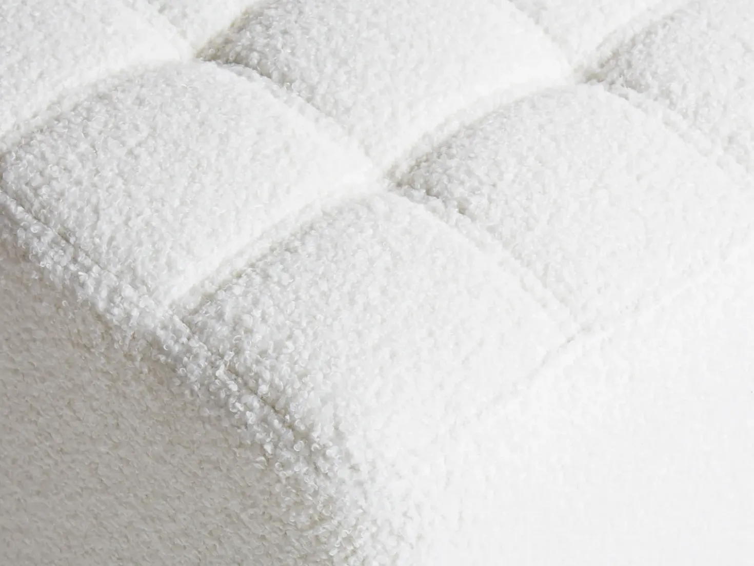Pouf KANSAS Bouclé Bianco