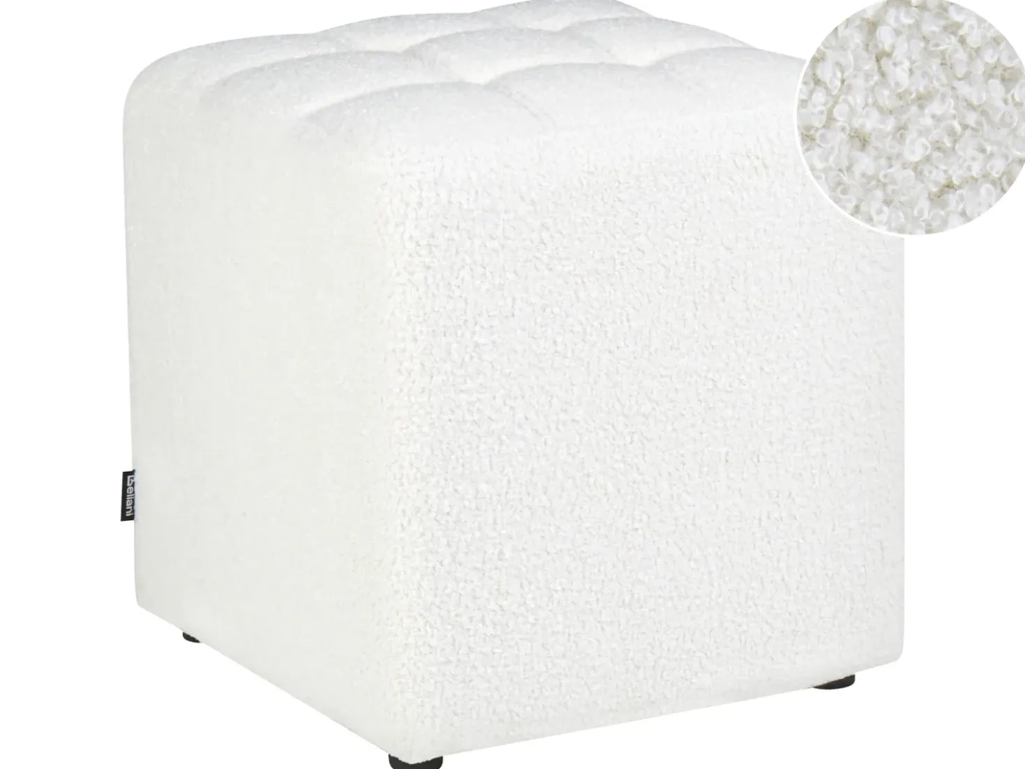 Pouf KANSAS Bouclé Bianco