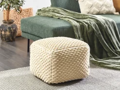 Pouf KINGRI Cotone Beige chiaro