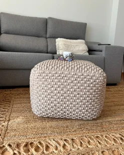 Pouf KINGRI Cotone Tortora