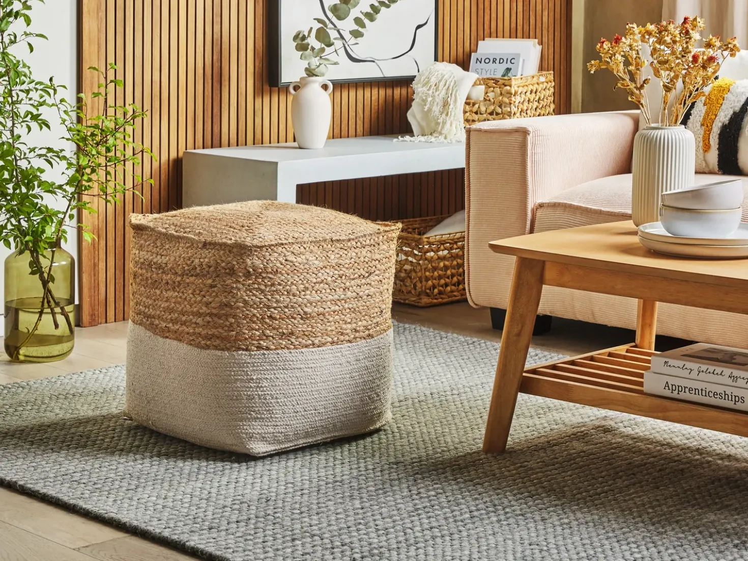 Pouf KIRAMA Iuta Beige