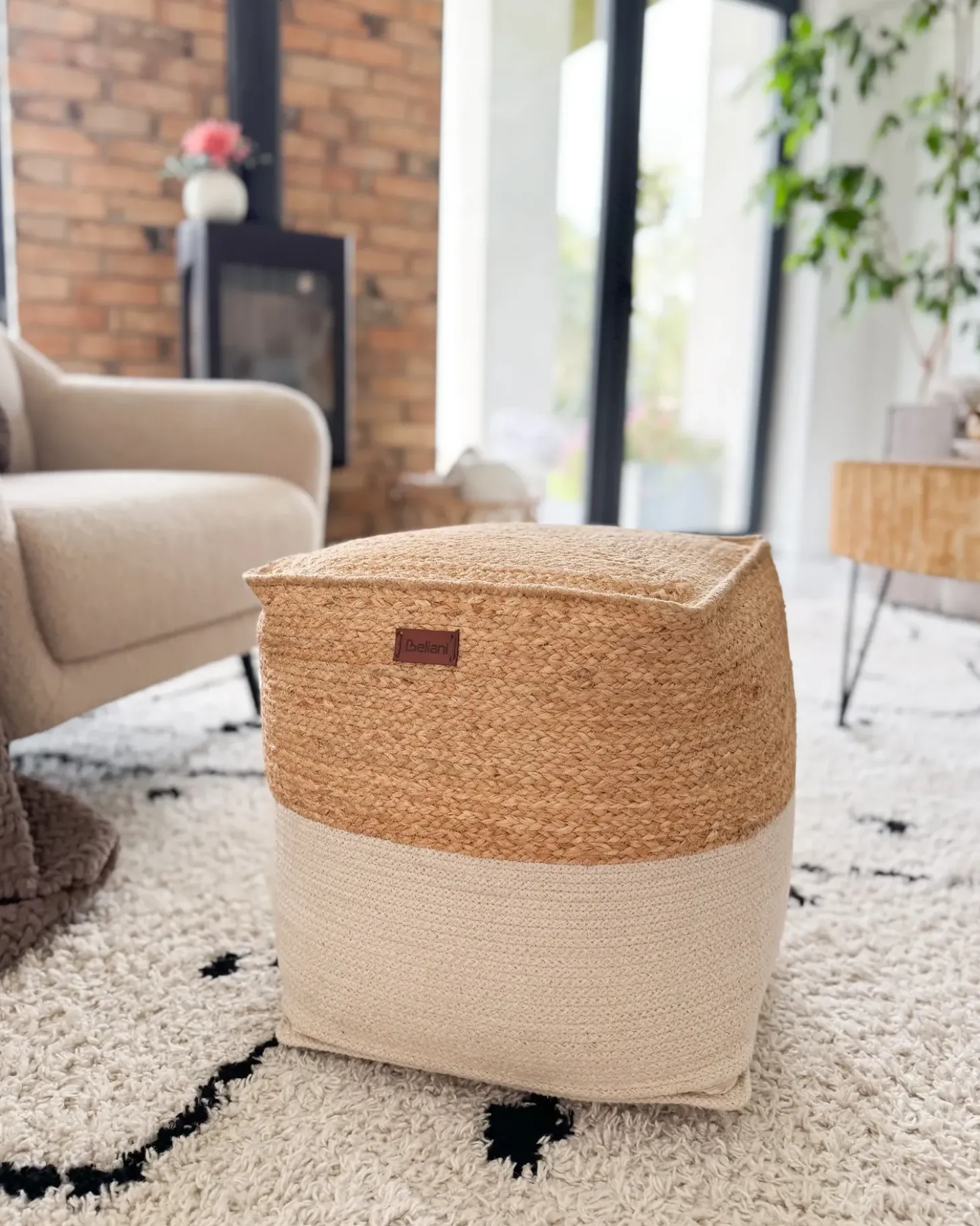Pouf KIRAMA Iuta Beige