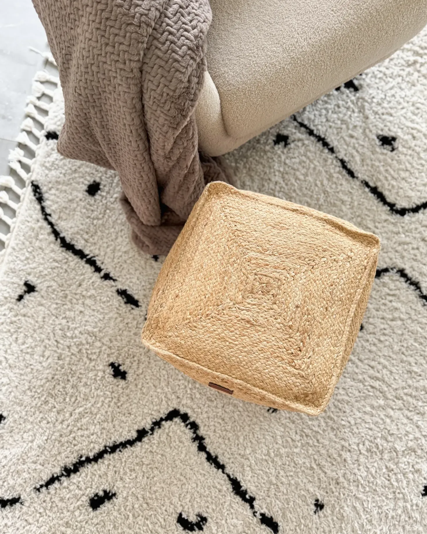 Pouf KIRAMA Iuta Beige