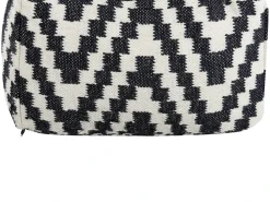 Pouf KNIDOS Lana Nero/Bianco