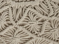 Pouf Macramè BERKANE Cotone Beige