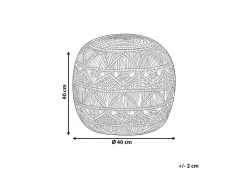 Pouf Macramè KAYSERI Cotone Beige