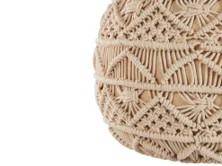 Pouf Macramè KAYSERI Cotone Beige