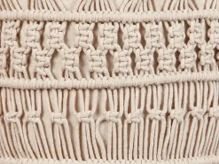 Pouf Macramè THAKOT Cotone Beige