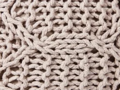 Pouf Macramè TRIMAN Cotone Tortora