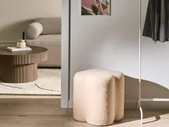 Pouf MANCOS Bouclé Beige