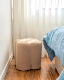 Pouf MANCOS Bouclé Beige