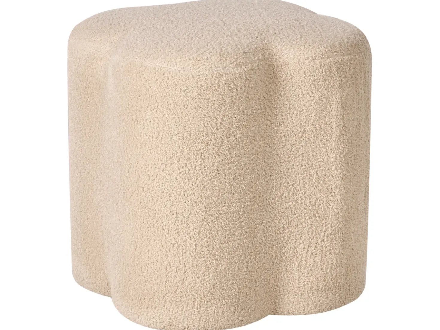 Pouf MANCOS Bouclé Beige