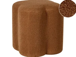 Pouf MANCOS Bouclé Marrone dorato