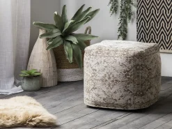 Pouf MEERUT Cotone Tortora