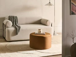 Pouf MILLEN Velluto Marrone dorato
