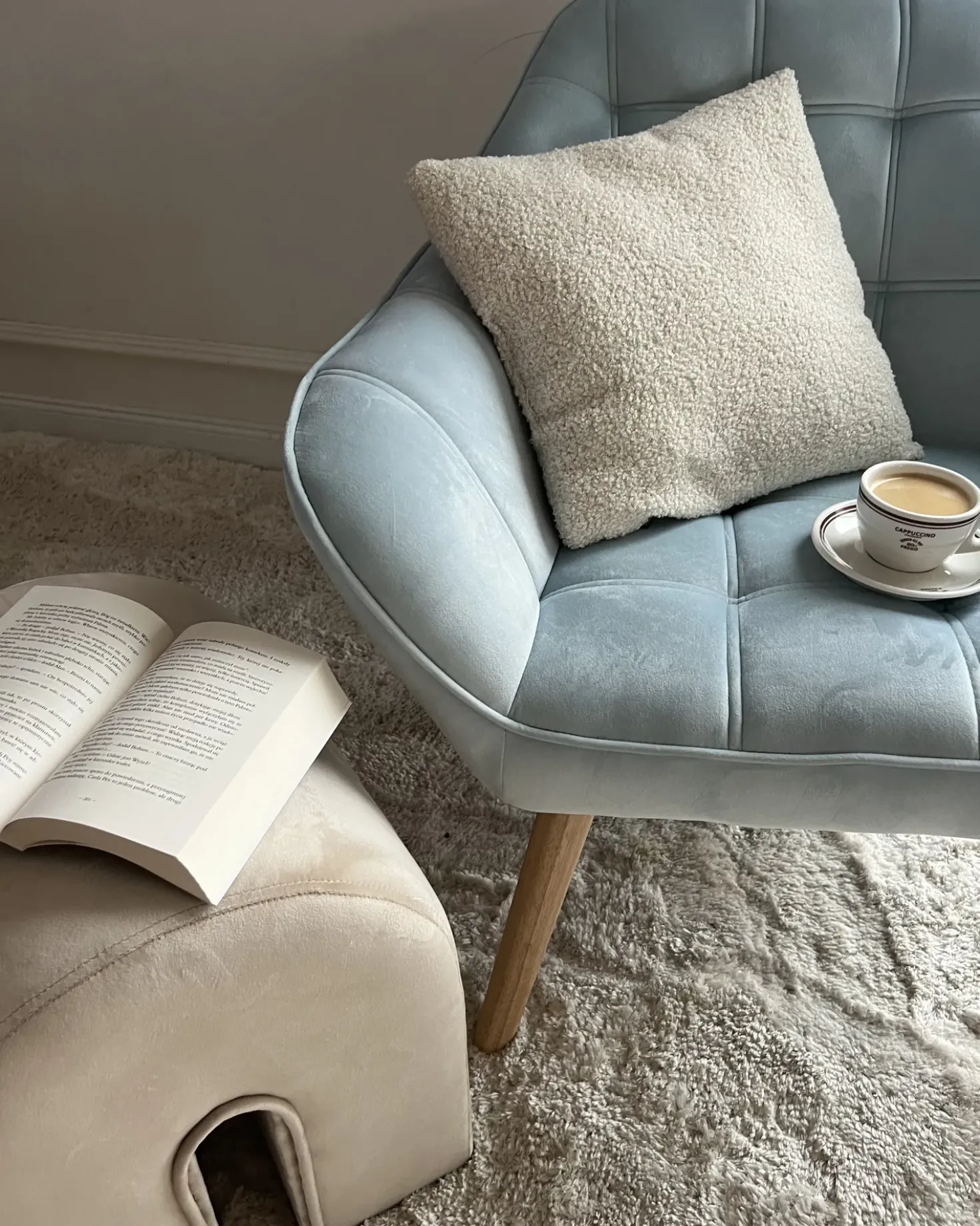 Pouf MODOC Velluto Beige