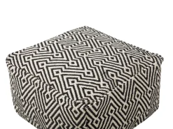 Pouf MUKKI Cotone Nero/Bianco