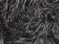 Pouf MUKKI Finta pelliccia Nero
