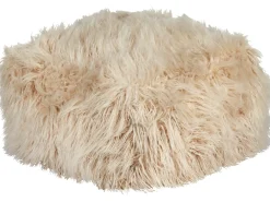 Pouf MUKKI Finta pelliccia Beige