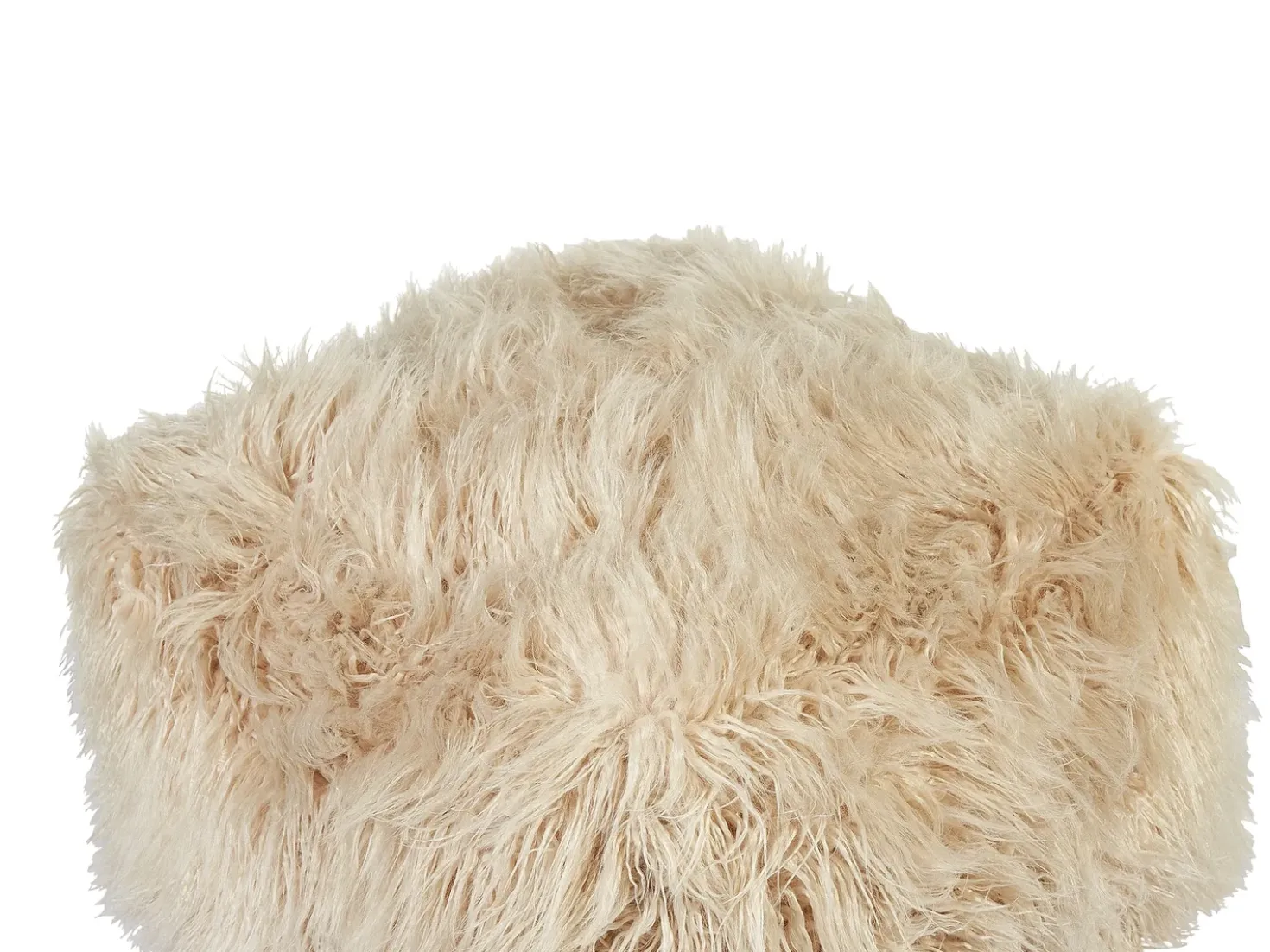 Pouf MUKKI Finta pelliccia Beige