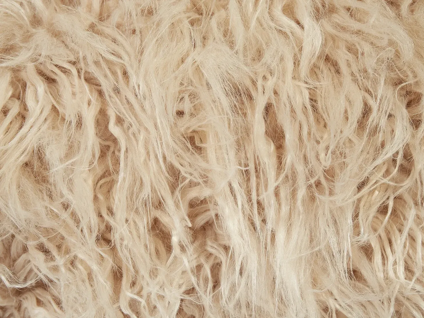 Pouf MUKKI Finta pelliccia Beige