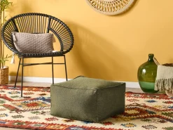 Pouf MUKKI Tessuto Verde oliva