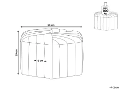 Pouf MURIETTA Velluto Bianco sporco