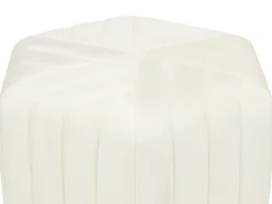 Pouf MURIETTA Velluto Bianco sporco