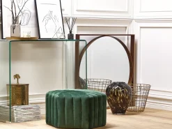 Pouf MURIETTA Velluto Verde scuro