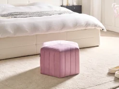 Pouf MURIETTA Velluto Viola chiaro