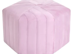 Pouf MURIETTA Velluto Viola chiaro