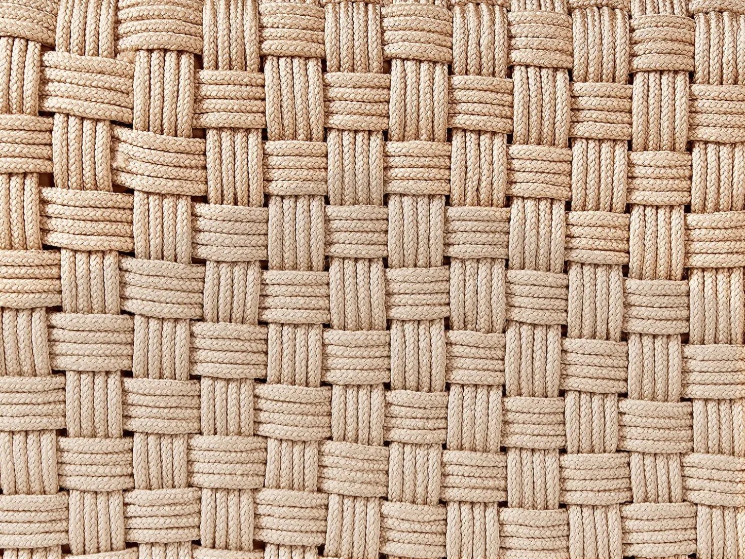 Pouf NALLI Materiale sintetico Beige chiaro
