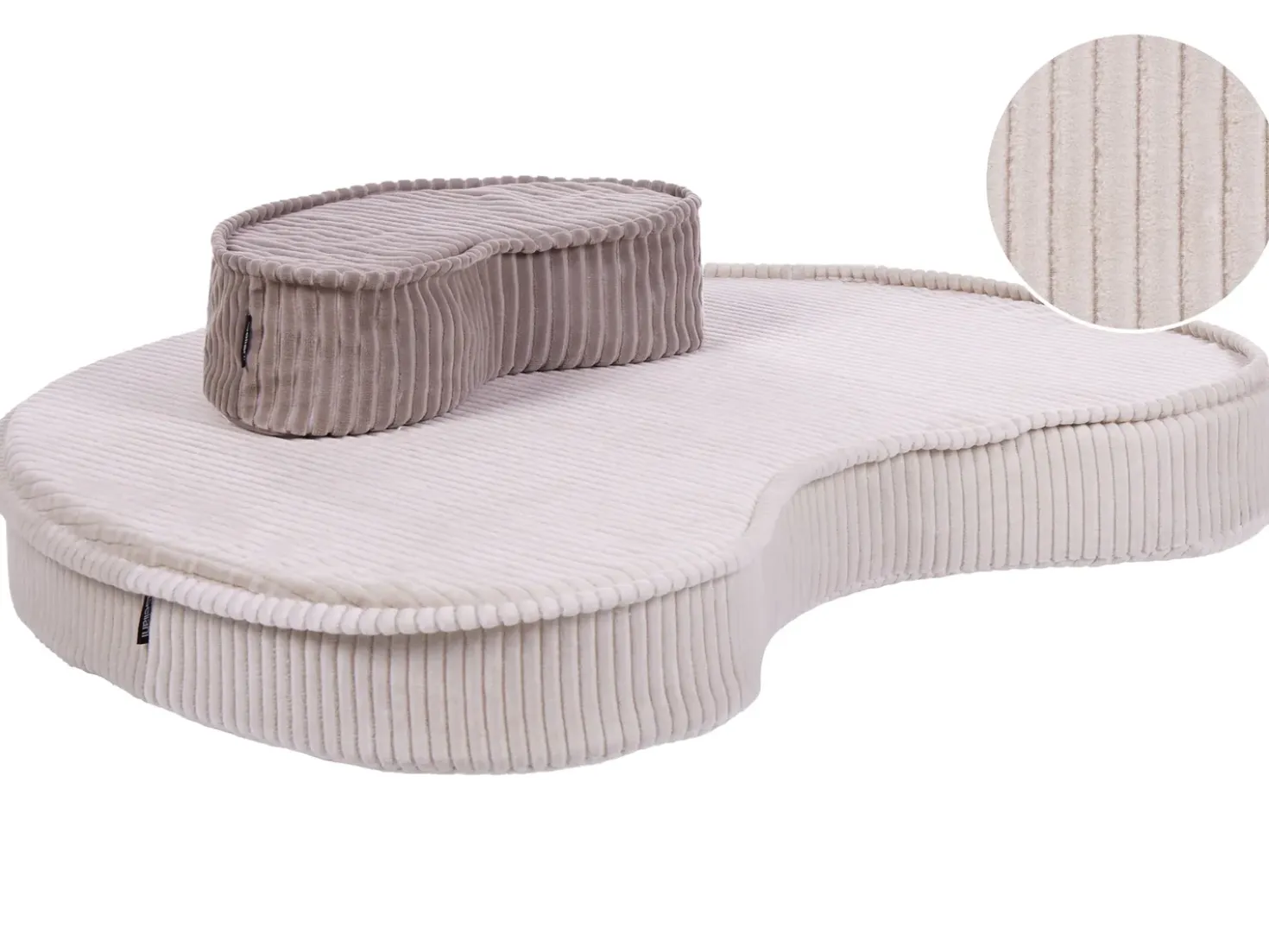 Pouf NILI Velluto Beige chiaro