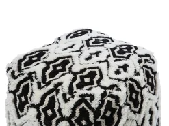 Pouf ORAI Lana Nero/Bianco