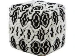 Pouf ORAI Lana Nero/Bianco