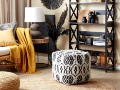 Pouf ORAI Lana Nero/Bianco
