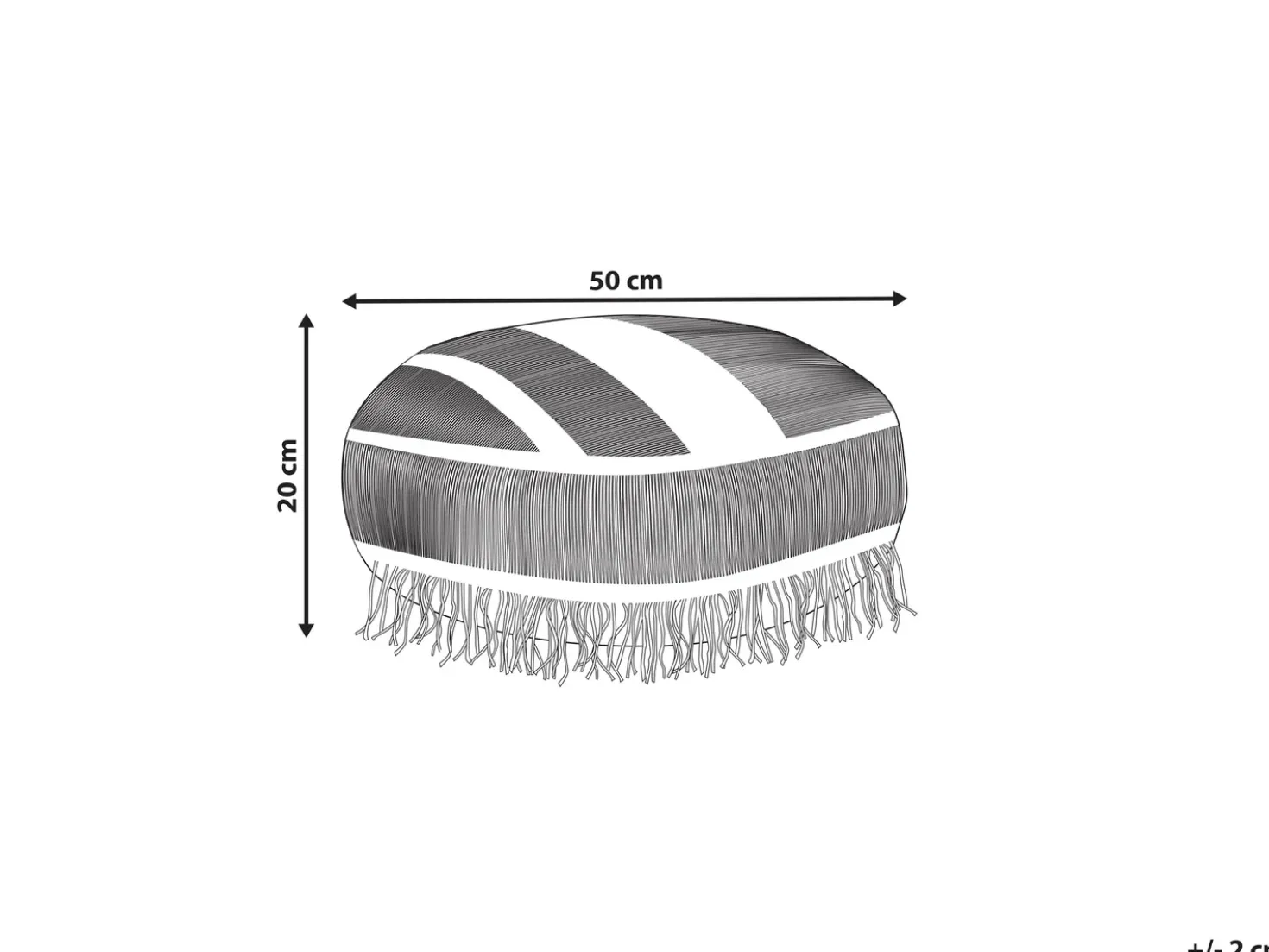 Pouf OULAD Cotone Bianco