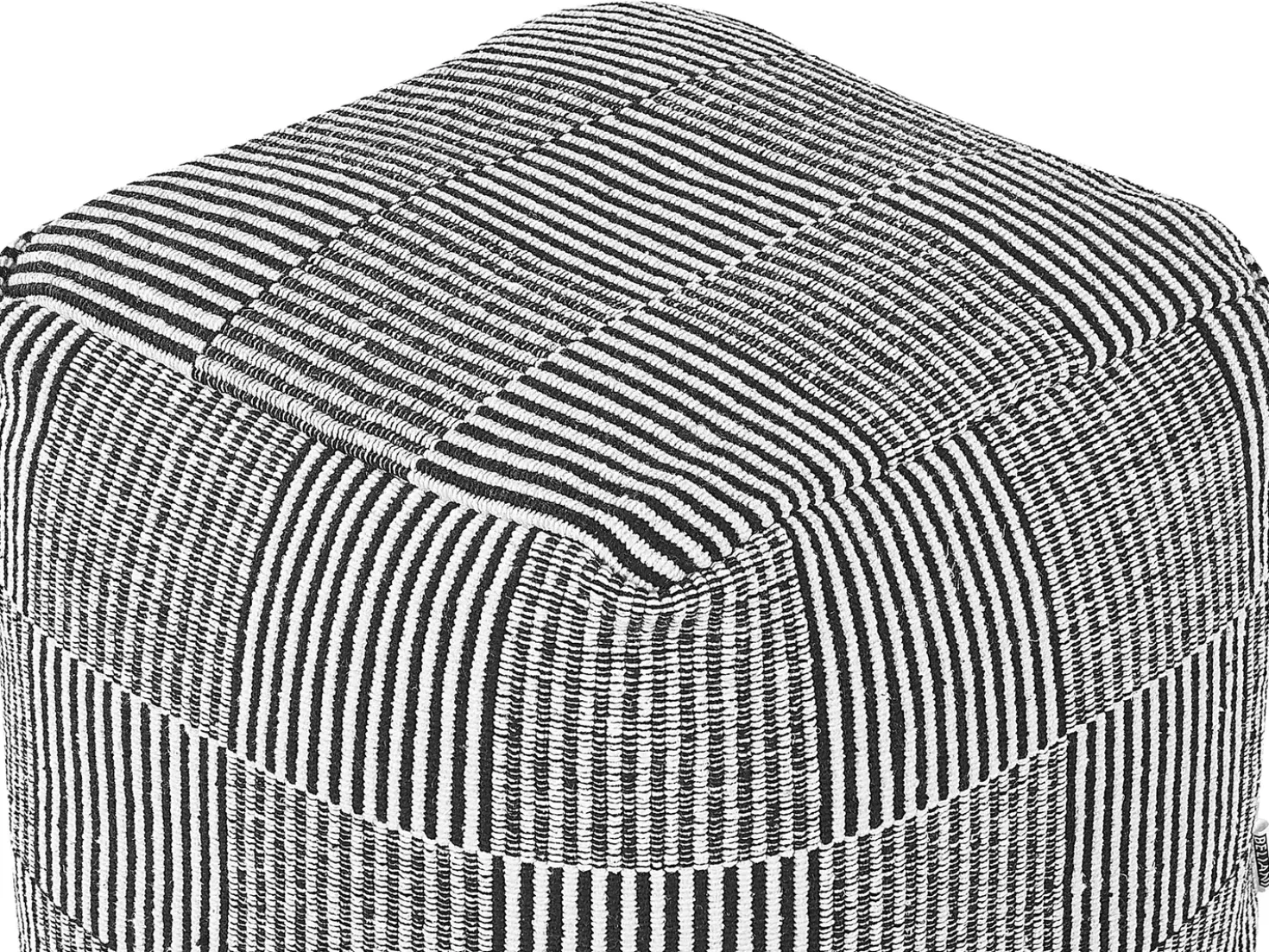 Pouf PANDRAN Cotone Nero/Bianco