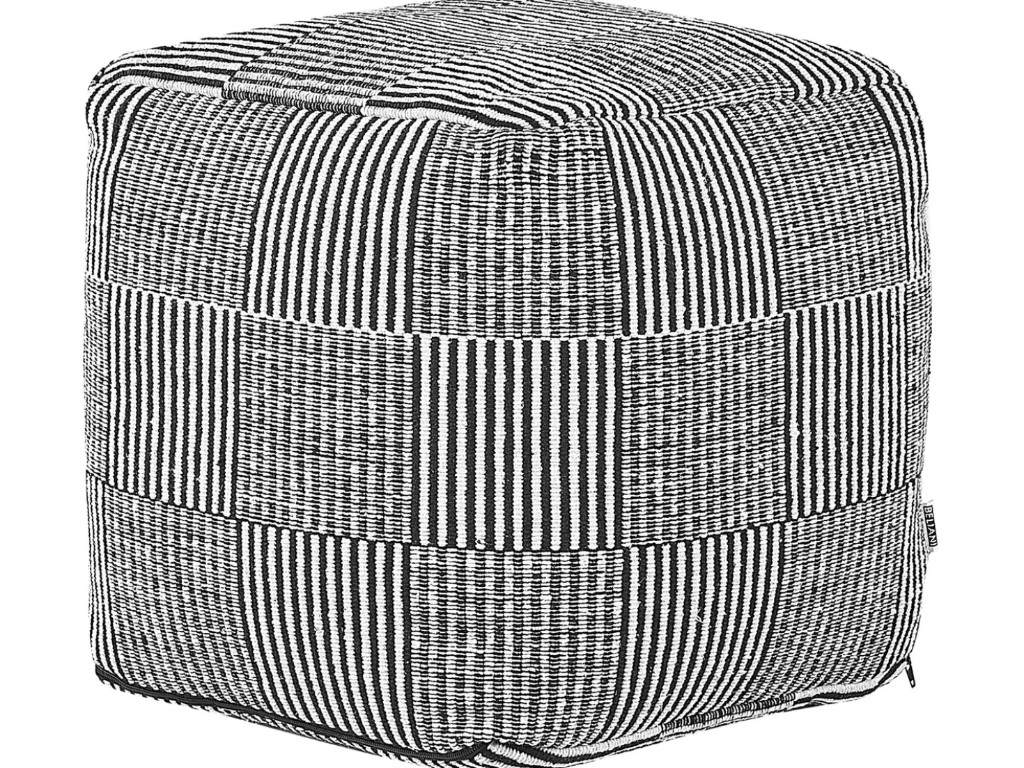 Pouf PANDRAN Cotone Nero/Bianco