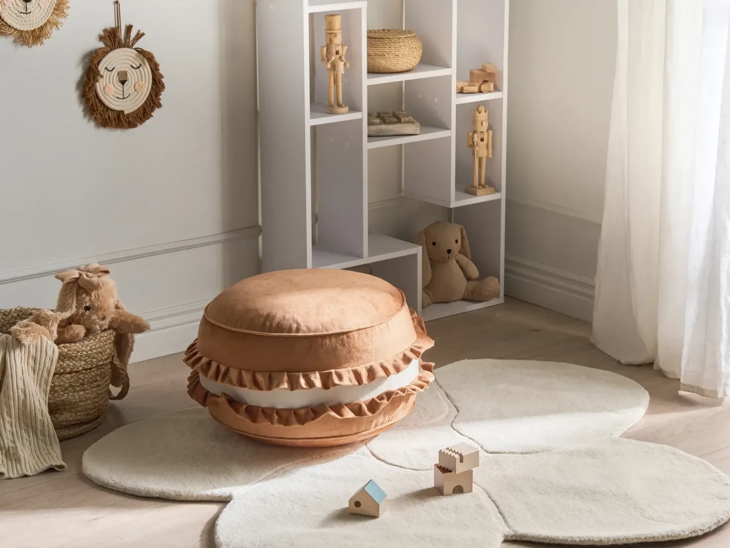 Pouf per bambini MAROT Velluto Marrone