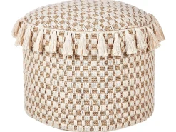 Pouf PIRAK Cotone Beige chiaro