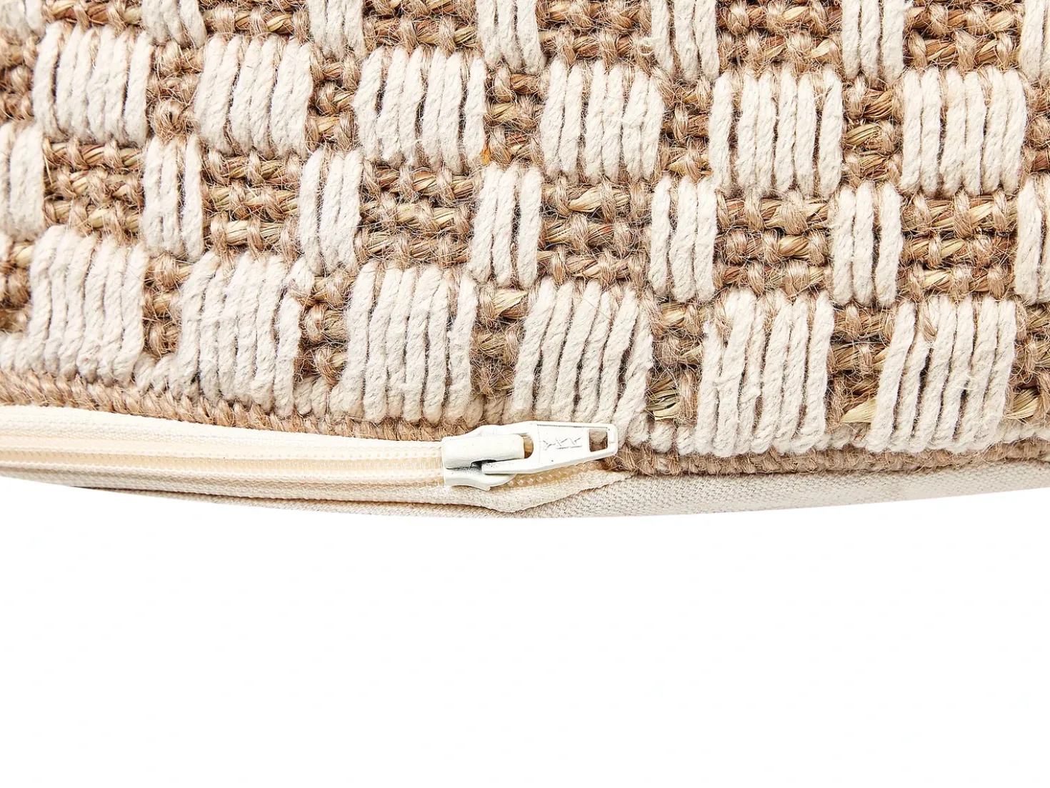 Pouf PIRAK Cotone Beige chiaro