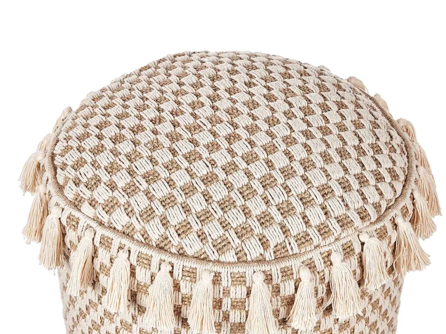Pouf PIRAK Cotone Beige chiaro